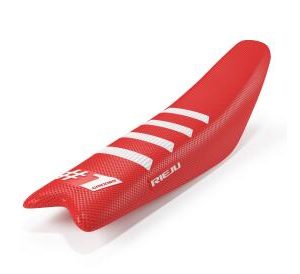 Onegripper Ribbed Seat Cover Rieju Edition Red/White